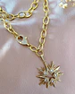 Collar XL Maxi Estrella Cristales y circones Gold - Miniatura 3