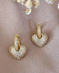 Aros Corazón Circones Argolla  Gold - Miniatura 1