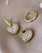 Aros Corazón Circones Argolla  Gold - Miniatura 4
