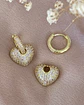 Aros Corazón Circones Argolla  Gold - Miniatura 5
