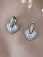 Aros Corazón Circones Argolla Silver - Miniatura 1