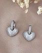 Aros Corazón Circones Argolla Silver - Miniatura 5