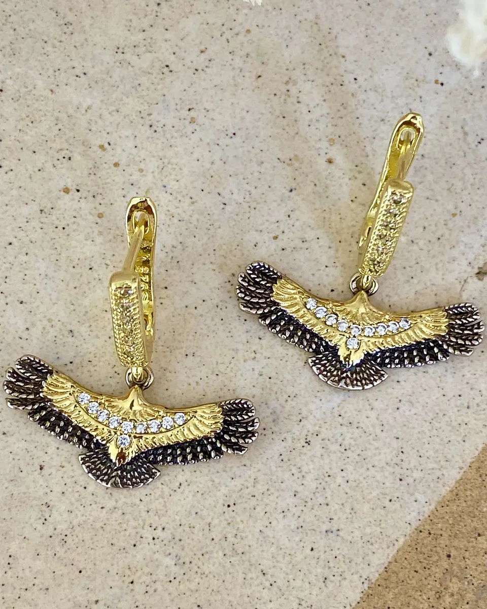 Aros Halcón Circones Gold 1