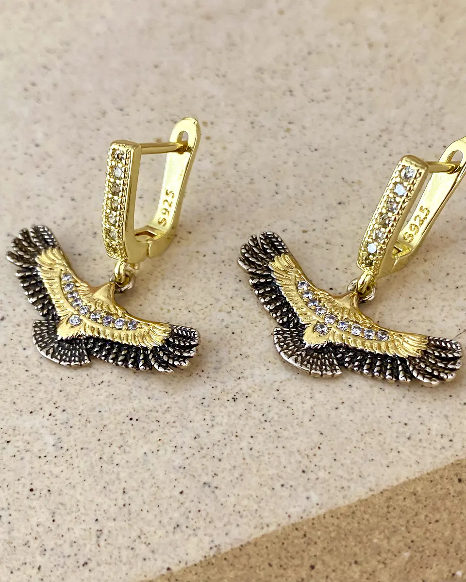 Aros Halcón Circones Gold 3