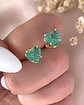 Aros Corazón Cristal Turquesa Gold - Miniatura 2