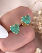 Aros Corazón Cristal Turquesa Gold - Miniatura 3