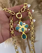 Collar Maxi Cruz Turquesa Perlas Gold  - Miniatura 5