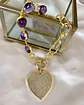 Pulsera Amatistas Corazón Circones Gold - Miniatura 1