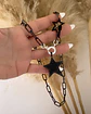 Collar Estrella Circones Black Cadena Grafito silver  - Miniatura 3