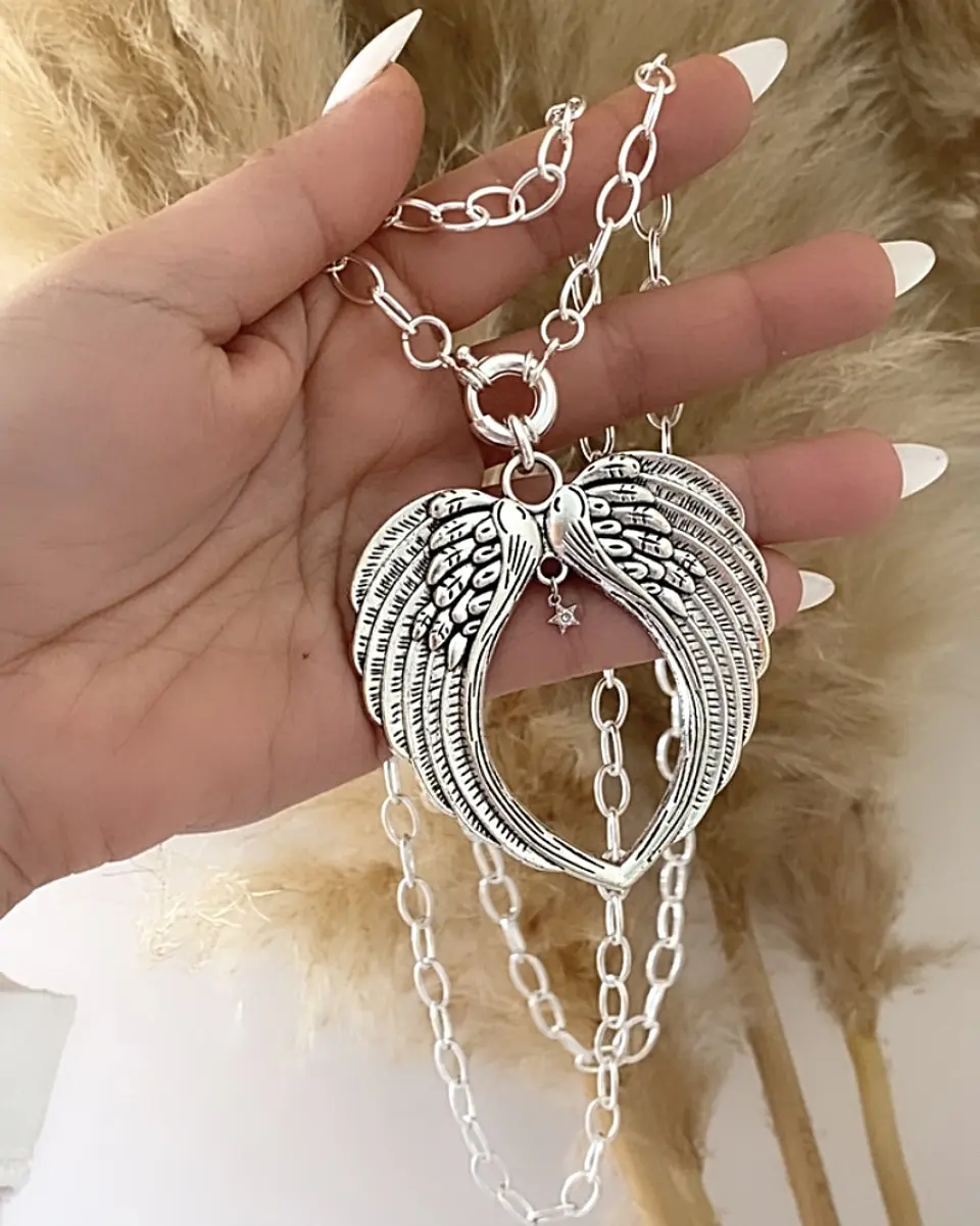 Collar XL Maxi Alas Punto luz Estrellita Silver 3