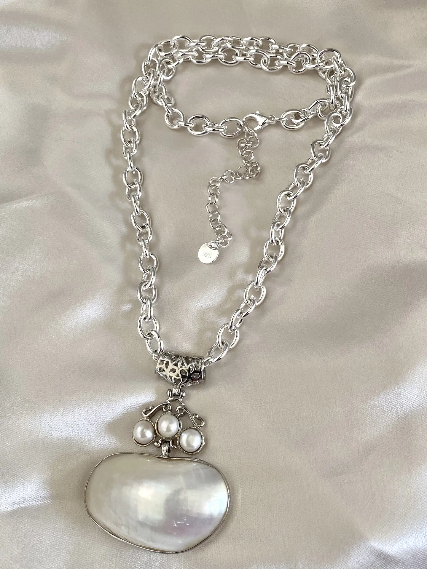 Collar Maxi dije Perlas Nácar Silver 2