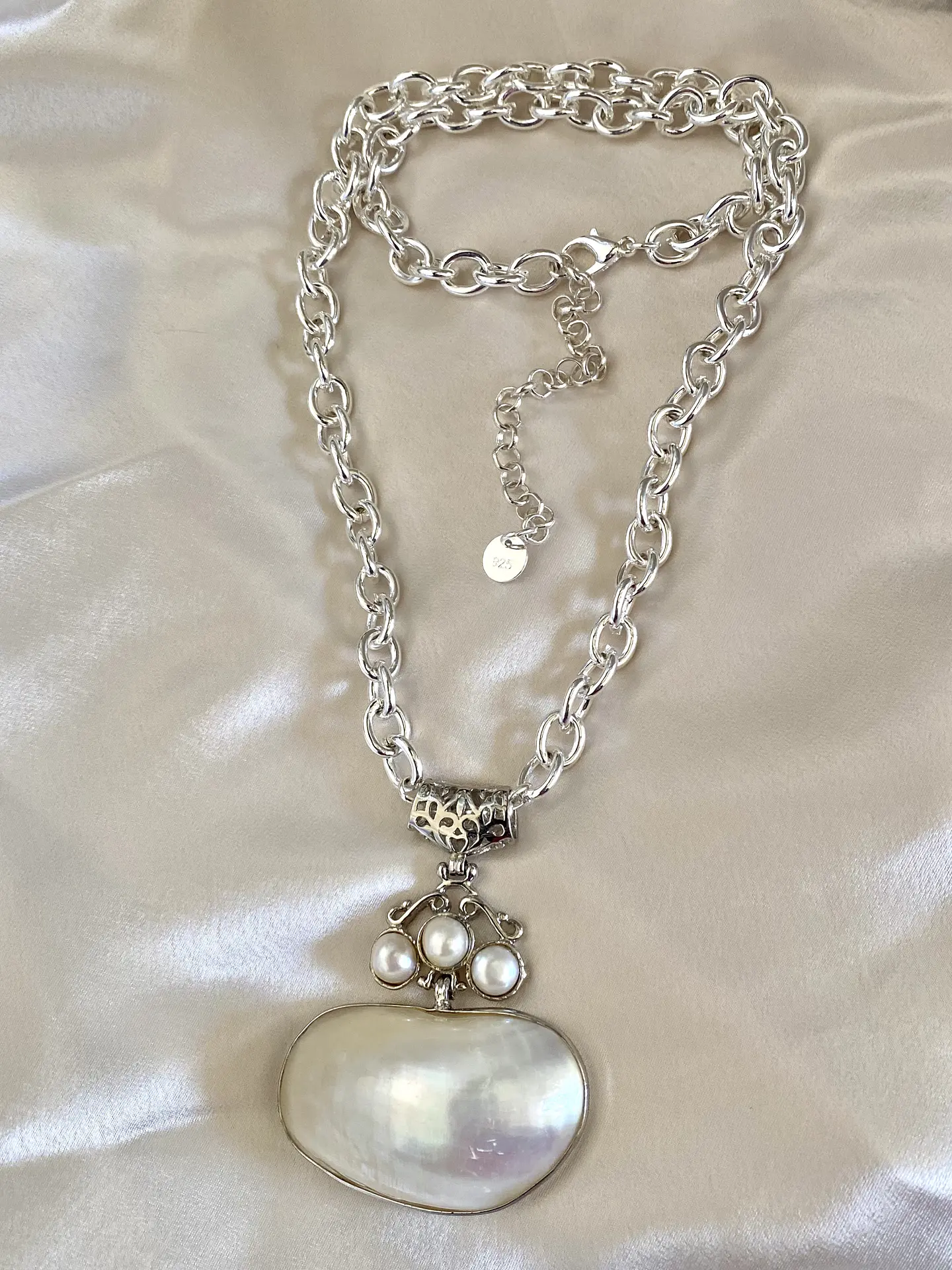 Collar Maxi dije Perlas Nácar Silver 5