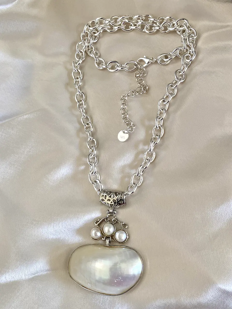 Collar Maxi dije Perlas Nácar Silver 5