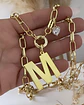 Collar Inicial M punto de luz Gold  - Miniatura 1
