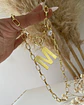 Collar Inicial M punto de luz Gold  - Miniatura 4