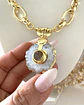 Collar Cuarzo Drusa Maxi Cadenon Gold - Miniatura 4
