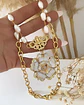 Collar Camelia Conector Barroco Circones con Perlas XL  - Miniatura 1