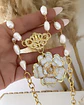 Collar Camelia Conector Barroco Circones con Perlas XL  - Miniatura 2