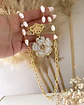Collar Camelia Conector Barroco Circones con Perlas XL  - Miniatura 3