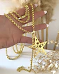 Collar XL Estrella Calada eslabones rolo gold - Miniatura 4