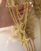 Collar XL Estrella Calada eslabones rolo gold - Miniatura 6