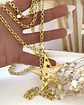 Collar XL Estrella Calada eslabones rolo gold - Miniatura 8
