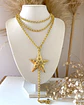 Collar XL Estrella Calada eslabones rolo gold - Miniatura 9