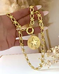 Collar Medallón Estrella Maxi eslabones mixtos gold - Miniatura 4