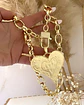 Collar Maxi Corazon Cadenón y Broche Candado gold - Miniatura 5