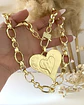Collar Maxi Corazon Cadenón y Broche Candado gold - Miniatura 6