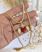 Collar Corazón Sagrado Rojo Circones Gold - Miniatura 1