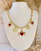 Collar Mix Corazones Sagrados y medallas gold - Miniatura 3