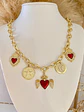 Collar Mix Corazones Sagrados y medallas gold - Miniatura 2