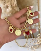 Collar Mix Corazones Sagrados y medallas gold - Miniatura 4