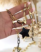 Collar Estrella Obsidiana Eslabones Black y Gold - Miniatura 2
