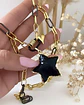 Collar Estrella Obsidiana Eslabones Black y Gold - Miniatura 3