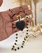 Collar Corazón Black  cristales facetados negros - Miniatura 3