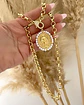Collar Medallón Virgen Perlas Broche Luxury Circones - Miniatura 4