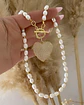 Collar Maxi Corazón Perlas de rio y balines gold - Miniatura 3