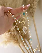 Collar Cuarzo Flecha piedras y perlas gold - Miniatura 4