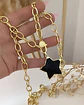 Collar Estrella Obsidiana maxi eslabones gold - Miniatura 1