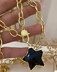 Collar Estrella Obsidiana maxi eslabones gold - Miniatura 3