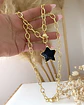 Collar Estrella Obsidiana maxi eslabones gold - Miniatura 4
