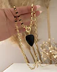 Collar Gota Onyx cristales facetados black gold - Miniatura 3