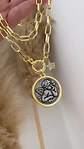 Collar XL Medallon Ángel punto de luz Gold  - Miniatura 7