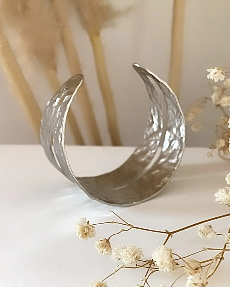 Esclava Martillada Doble Silver 4