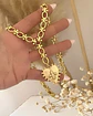 Collar Corazón Flor de Lis Maxi Eslabones Gold - Miniatura 6