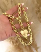 Collar Corazón Flor de Lis Maxi Eslabones Gold - Miniatura 2