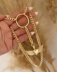 Collar Corazón Alado Maxi conector Ovalo gold - Miniatura 3