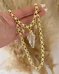 Collar Cuarzo Flecha eslabones mixtos Gold - Miniatura 2